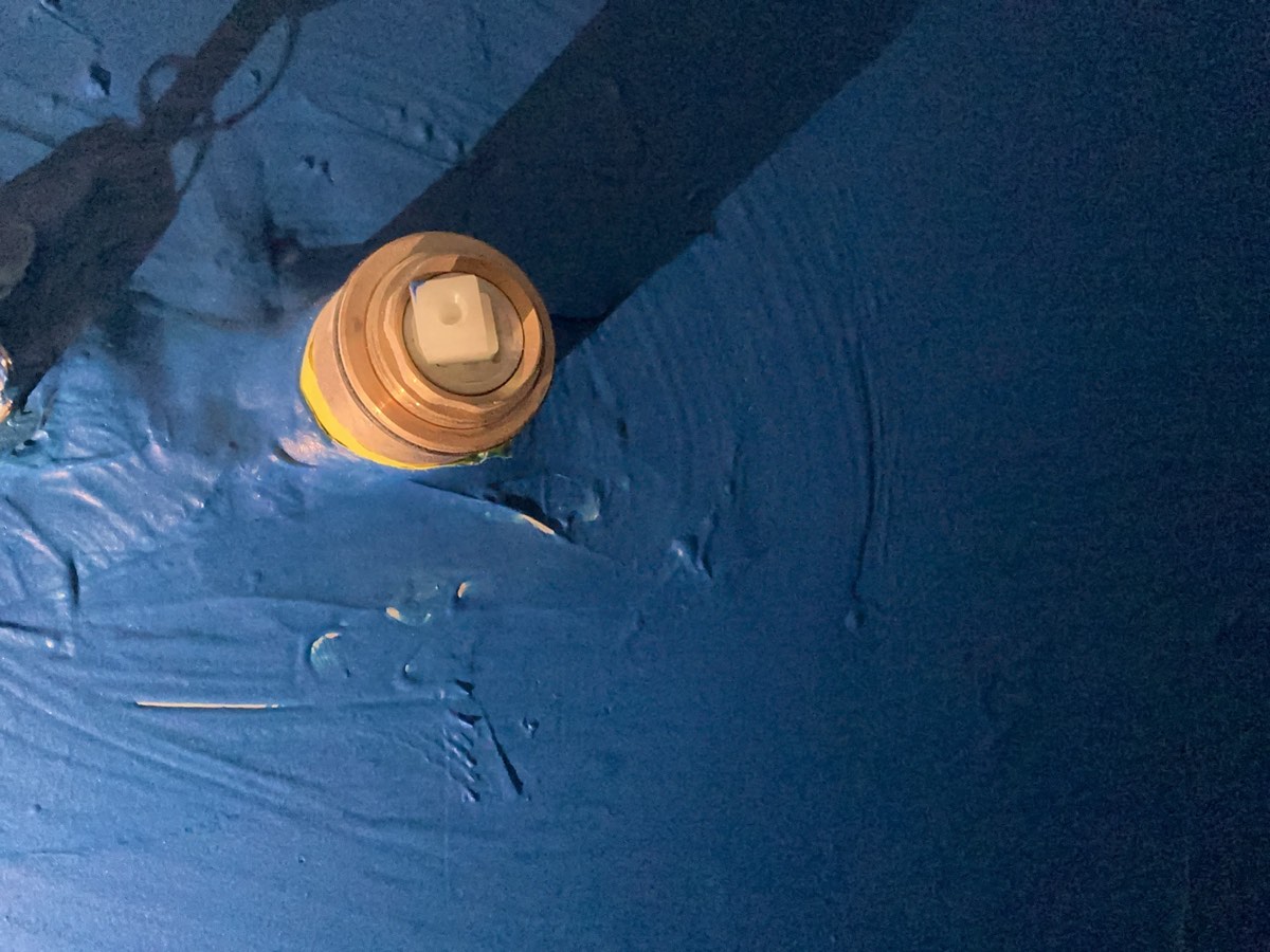 Waterproofing general view, recorded during a fixing stage inspection in Leppington